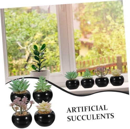 4pcs Artificial Potted Bonsai Plants Home Decor
