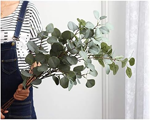 Nerseki Artificial Silver Dollar Eucalyptus Leaf Spray 6 Stems