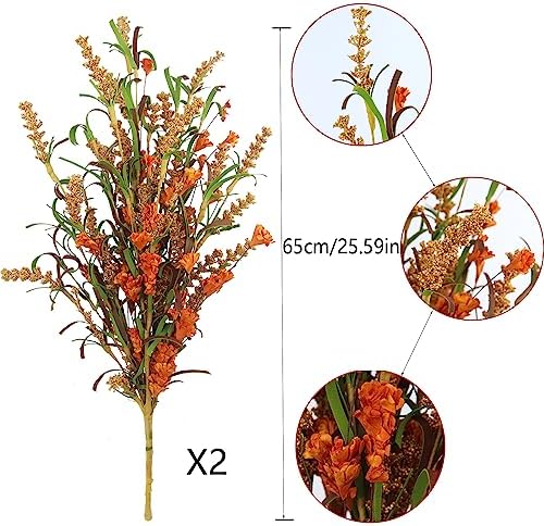 CISDUEO 2 Pcs Artificial Fall Flowers Bouquet Decor