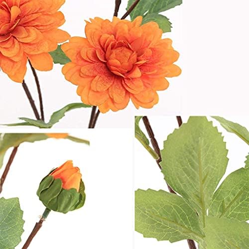 Dahlia Artificial Flower with Leaves 343in for Home Decor