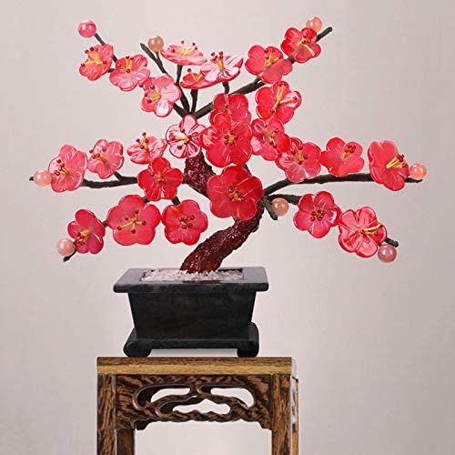 CZCZC Artificial Bonsai Tree Red Blossom