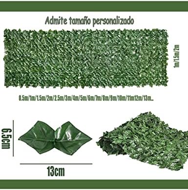 Artificial Ivy Privacy Fence Screen Greenery Wall 1x4m