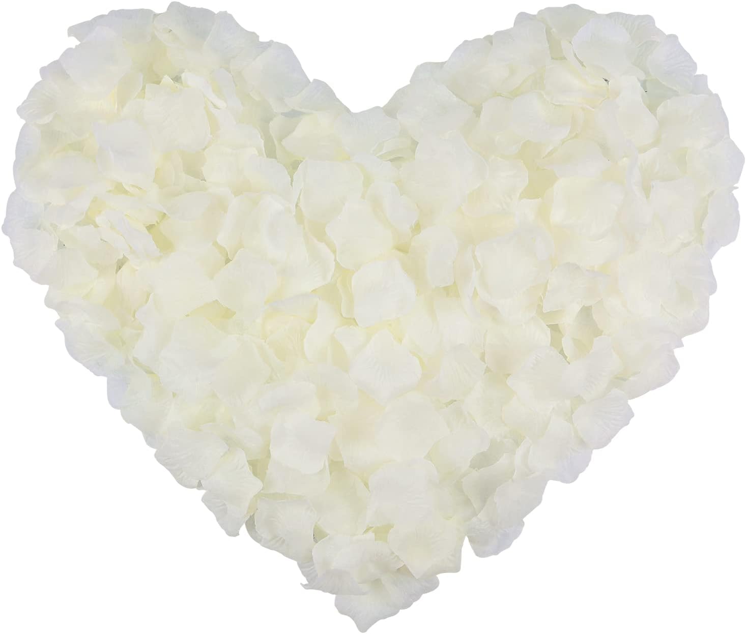 Henzxi 1000 Pcs Artificial Rose Petals Ivory