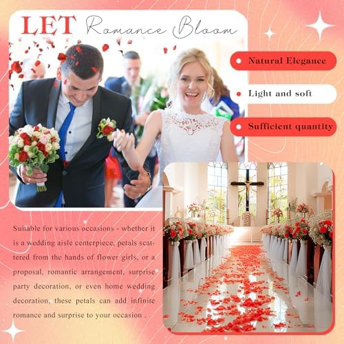 2500PCS Natural Red Hydrangea Petals for Wedding Aisle and Proposals