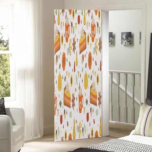 Susiyo Halloween Door Cover Pie Slice Decor 32x79 in