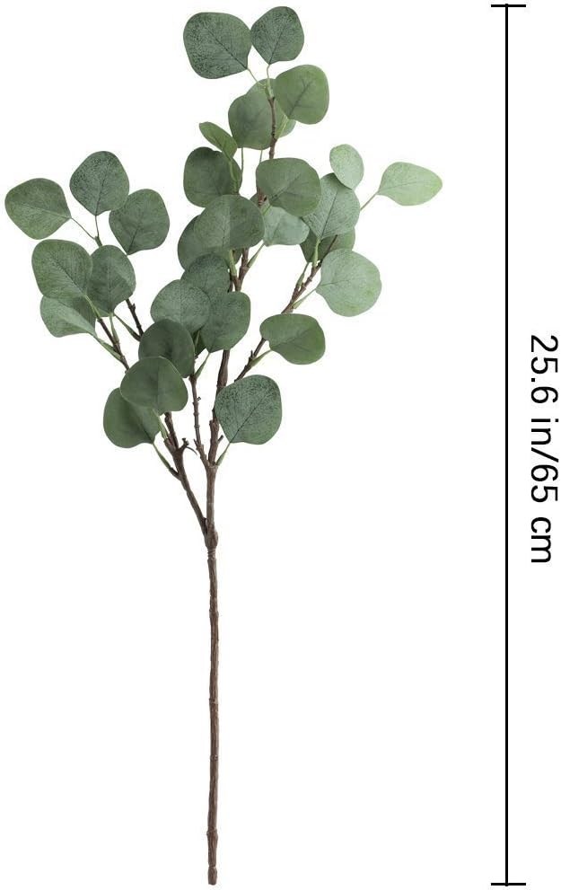 Nerseki Artificial Silver Dollar Eucalyptus Leaf Spray 6 Stems