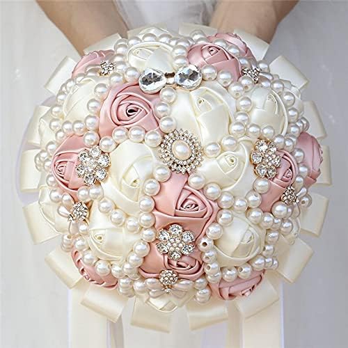 Artificial Yellow Ivory Rose Artificial Flower Bouquet