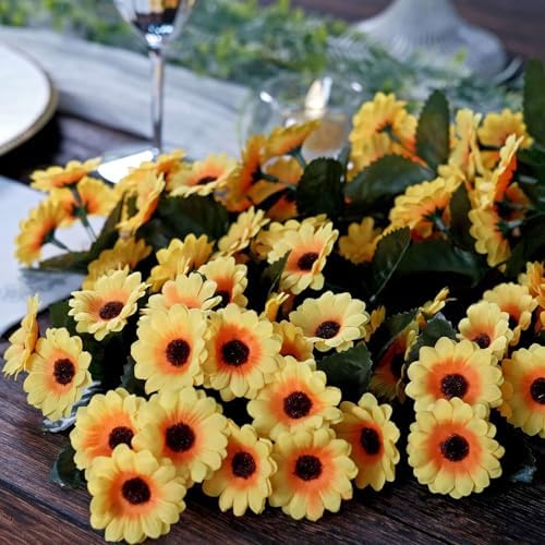 Efavormart 22 Inch Artificial Sunflower Vine Bush Decor