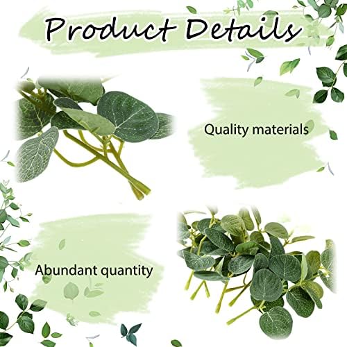 Zeyune 50 Pcs Mini Artificial Eucalyptus Leaves for Floating Candles