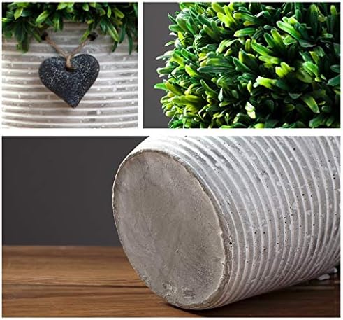 Realistic Artificial Potted Plants with Cement Pot