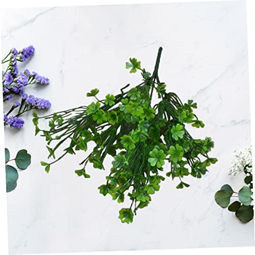 5 Pcs Artificial Shamrock Plants Four Leaf Decor
