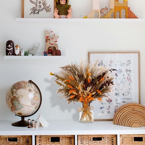 95pcs Pampas Grass Dried Flowers in Vase Boho Decor