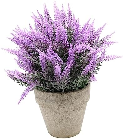 Artificial Lavender Arrangements in Pots for Home Office Garden
