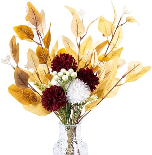 GOSTADY Artificial Chrysanthemum Flowers with Real Touch Stems