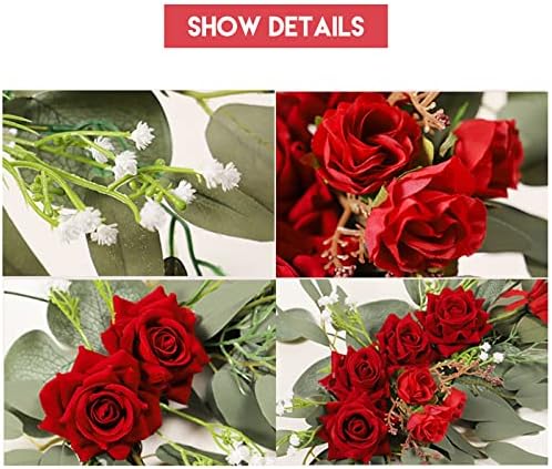 DULRLLY 2Pcs Artificial Wedding Arch Flowers Kit