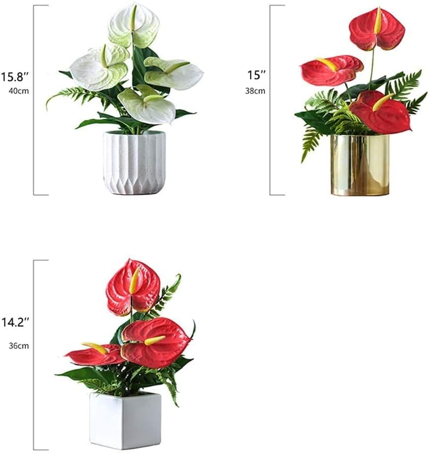 Artificial Flowers Set with Realistic Petals and Elegant Vase
