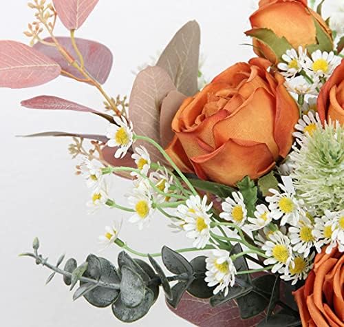 Artificial Silk Flowers with Vase for Home Decor