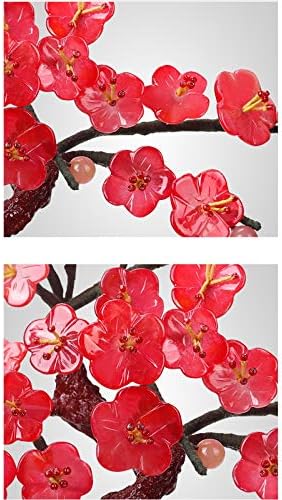 CZCZC Artificial Bonsai Tree Red Blossom
