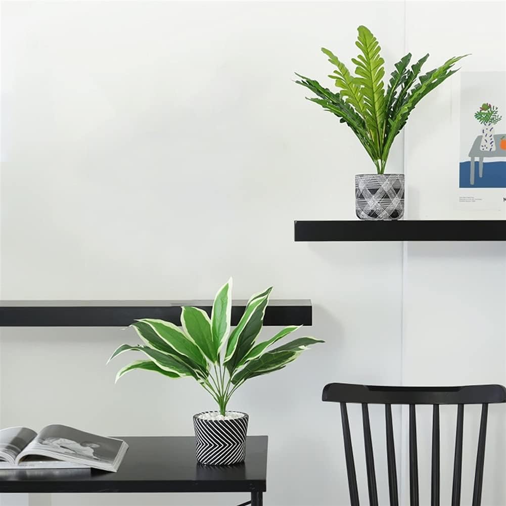 Artificial Plastic Plants with Ceramic Pots for Home Decor