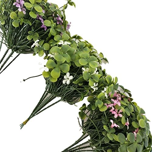Artificial Clover Bushes 3PCS Pink Home Decor