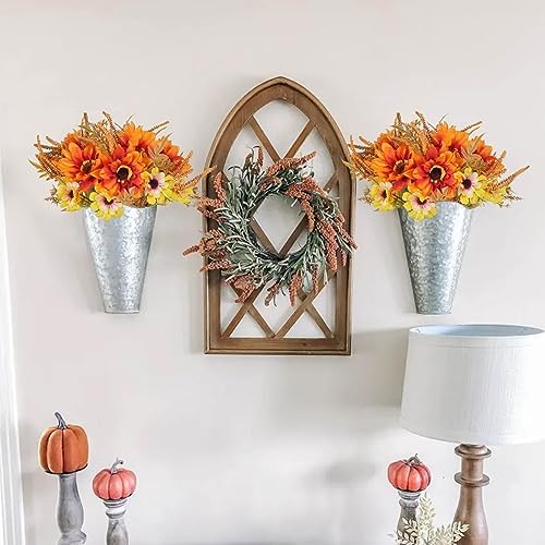 6 Bundle Artificial Fall Flowers Silk Sunflowers Bouquet