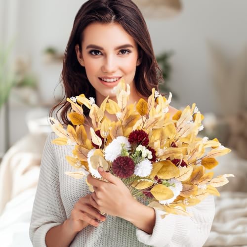 GOSTADY Artificial Chrysanthemum Flowers with Real Touch Stems