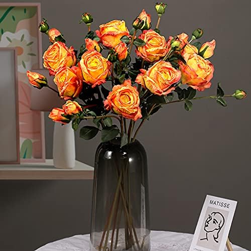 Long Stem Artificial Rose Flower Bunch Faux Decor