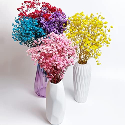 Preserved Babys Breath Flowers 3 Bunches Yellow for Decor