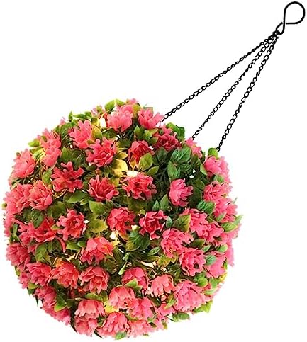 Solar-Powered Hanging Flower Ball for Outdoor Decor