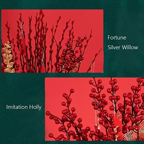 Artificial Holly Red Fruit Flower Set for Home Decor