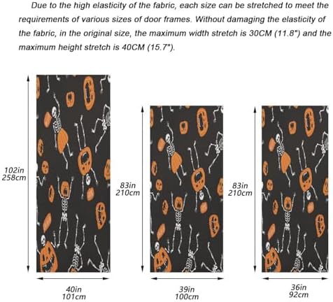 Susiyo Halloween Skeletons Pumpkins Door Cover 32x79 Inch