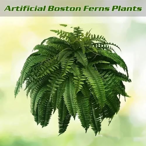 RJDJ UV Resistant Artificial Boston Ferns 2PCS