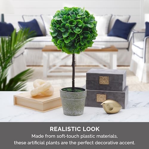 Elements Artificial Boxwood Topiary 17 Inch