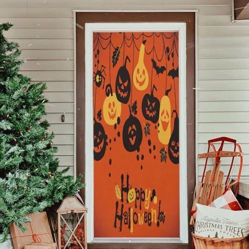 Susiyo Halloween Pumpkins Door Cover Decor