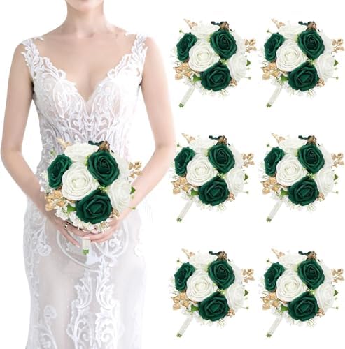 Exotic Dried Flower Bouquet Wedding Sets 6PCS Artificial Flowers