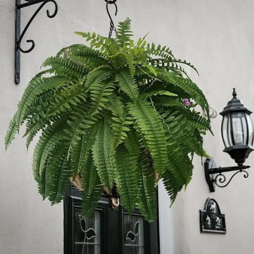 RJDJ UV Resistant Artificial Boston Ferns 2PCS