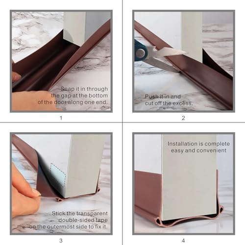 Draft Stopper for Bottom of Doors Brown