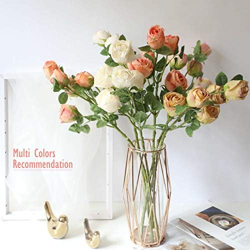 Dried Flower Artificial Rose 6pcs 24 Inch Long Stem Set