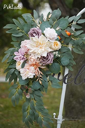 Piklado Faux Flower Swag Set of 2 Champagne Wedding Decor