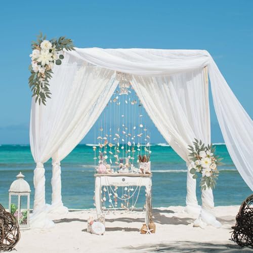 IPOPU Artificial Wedding Arch Flowers Set of 2