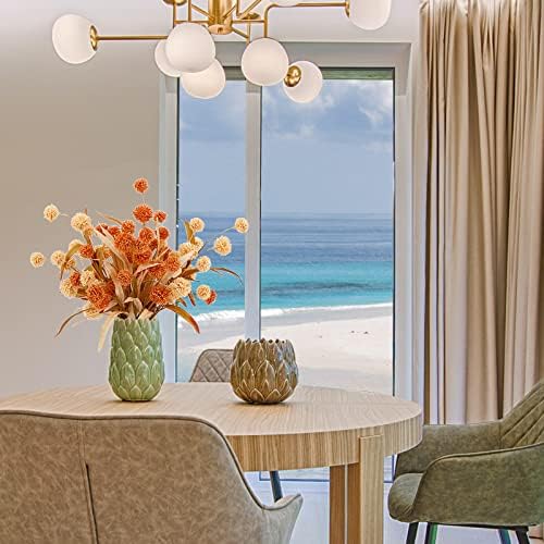 WESAIL Artificial Bush Mini Ball Flowers Pack of 2