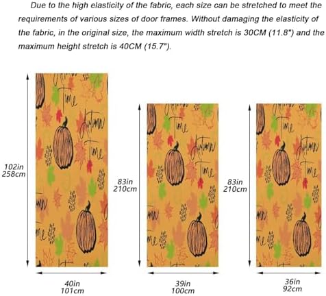 Susiyo Halloween Door Cover Autumn Time Decor 32x79 in