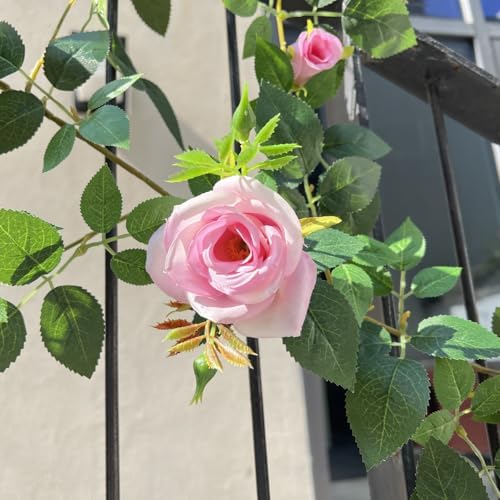 59FT Bendable Rose Garland for Home Decor Pink