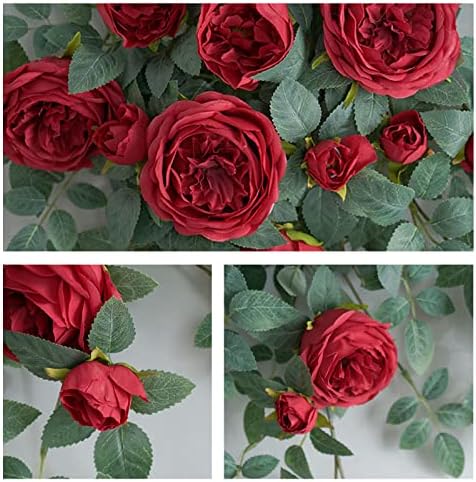 2Pack Artificial Rose Vines for Hanging Baskets and Decor