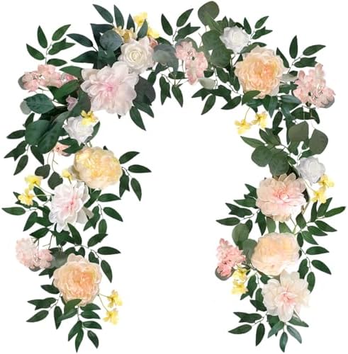 Floral Garland 6 Peony Rose Wedding Decor