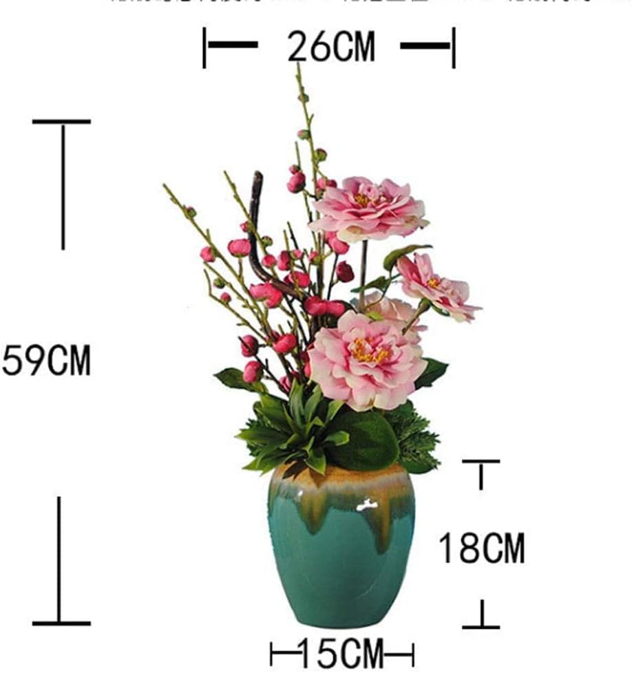 Luxurious Artificial Flowers in Ceramic Vase