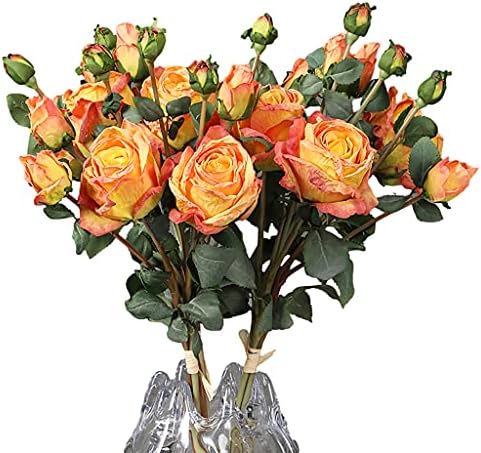 Long Stem Artificial Rose Flower Bunch Faux Decor