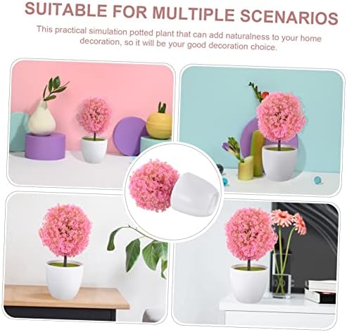 2Pcs Artificial Topiary Ball Plant Decor for Home Office