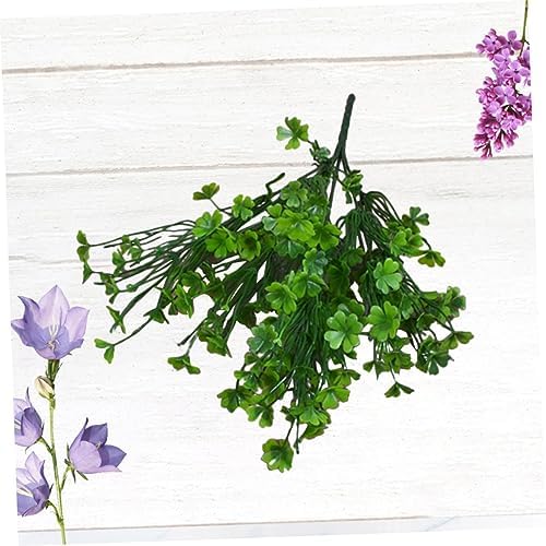 5 Pcs Artificial Shamrock Plants Four Leaf Decor