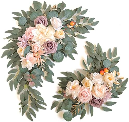 Piklado Faux Flower Swag Set of 2 Champagne Wedding Decor